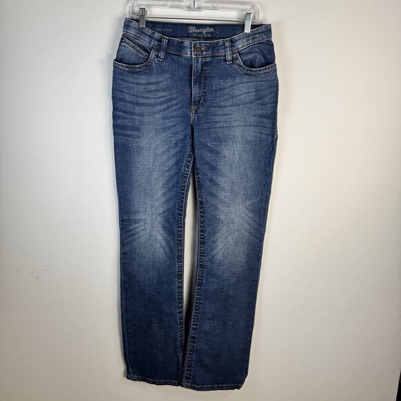WRANGLER Willow Ultimate Riding Jeans Women’s Sz 11x34 Blue Mid Rise Bootcut - Picture 1 of 12